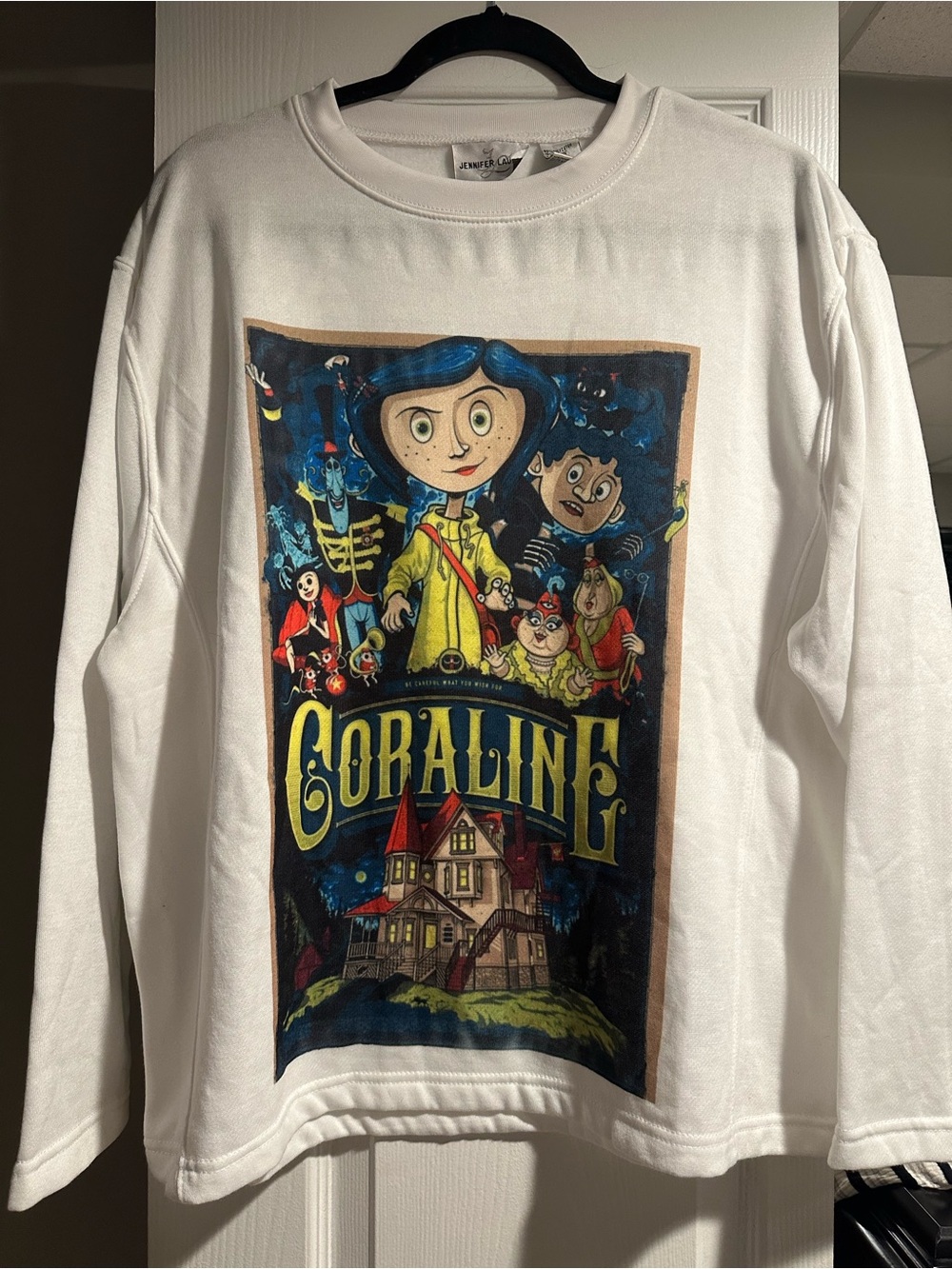 Coraline Graphic Long-Sleeve Shirt - White